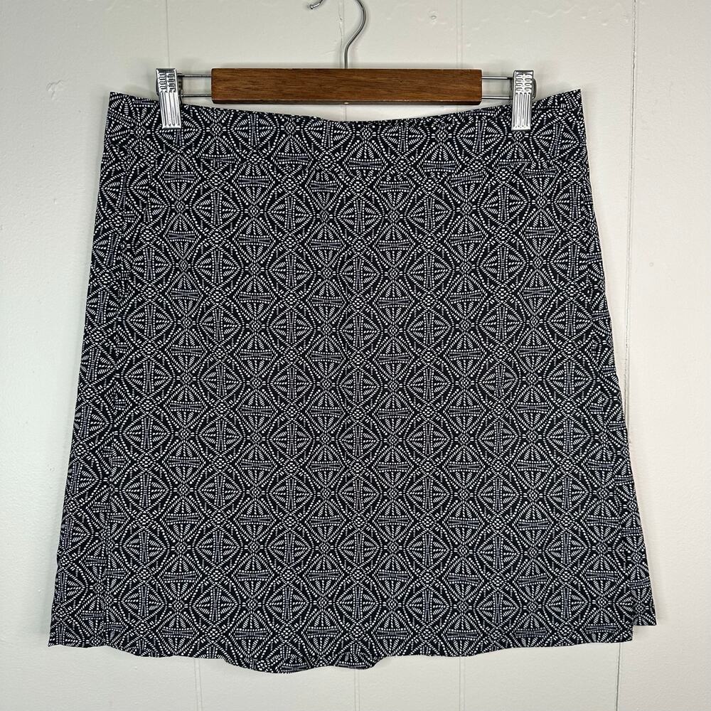 RipSkirt Hawaii Black White Geometric Wrap Skirt Swim Cover Up Sz M